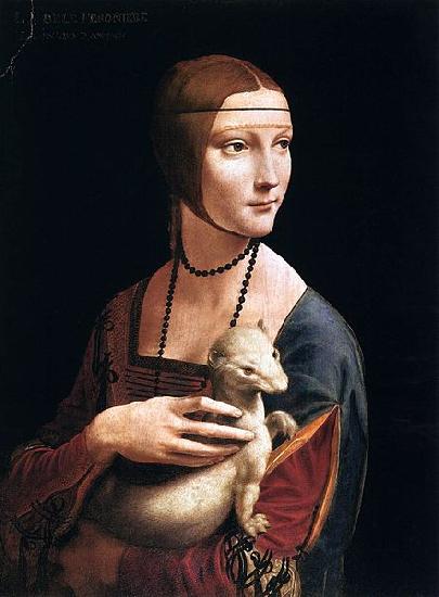LEONARDO da Vinci Portrait of Cecilia Gallerani France oil painting art